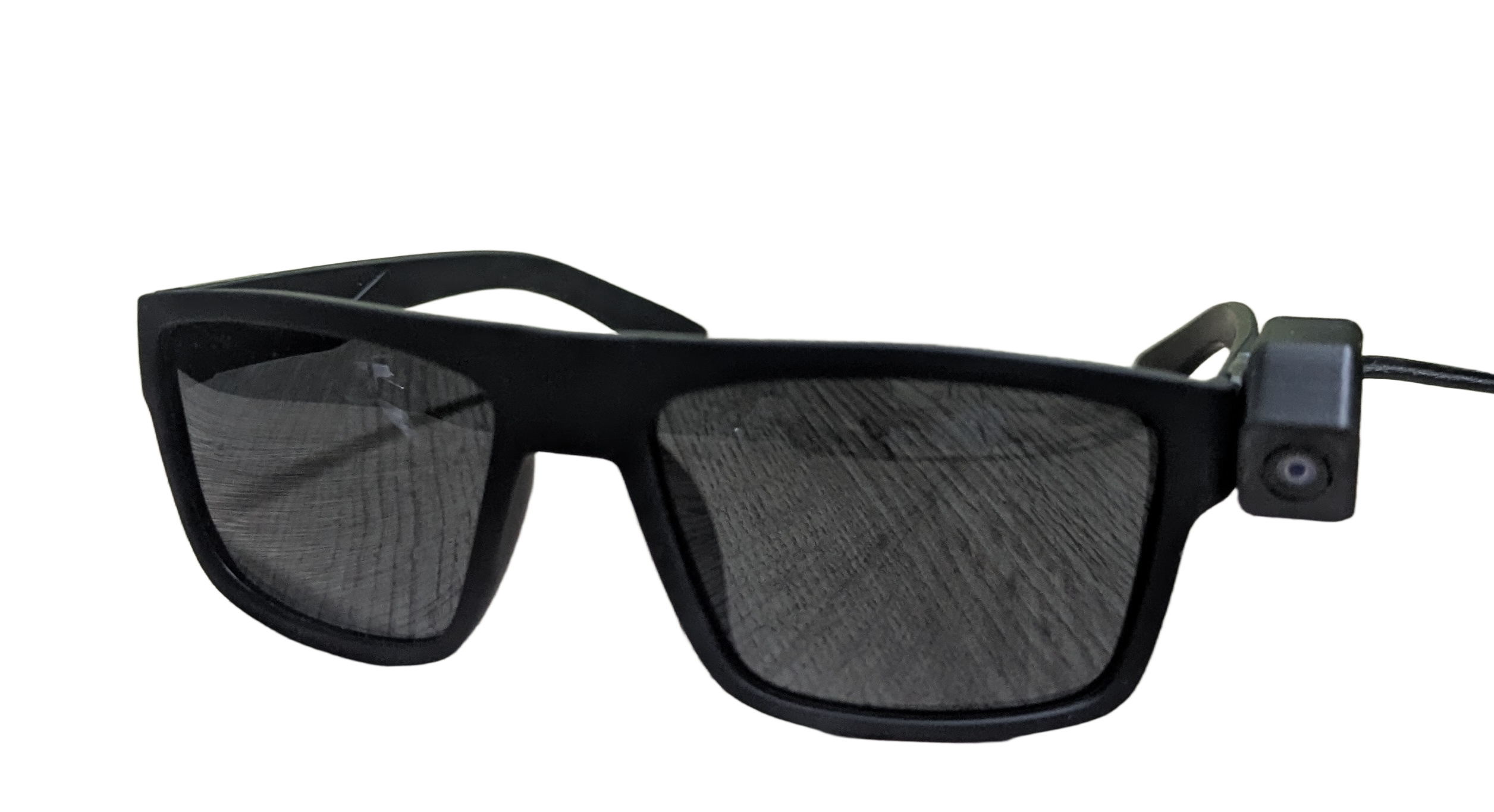 CameraNewVision camera sunglasses with USB camera mounted on the frame